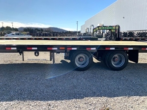 Hot Shot Trailer 40ft Flat Bed  Hot Shot Trailer 40ft Flat Bed . 14in I-Beam main frame, dexter axles, hydraulic jack set, and extra wide mega ramps. 